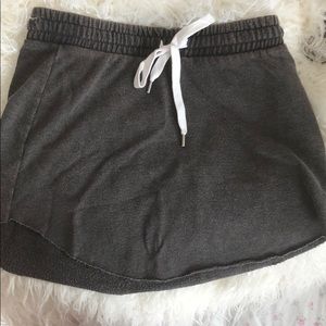 Drawstring sweat skirt